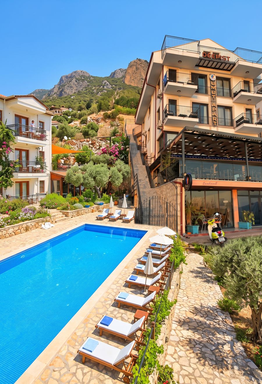 Deepist otelleri, Kaş: havuz ve Umut Apart